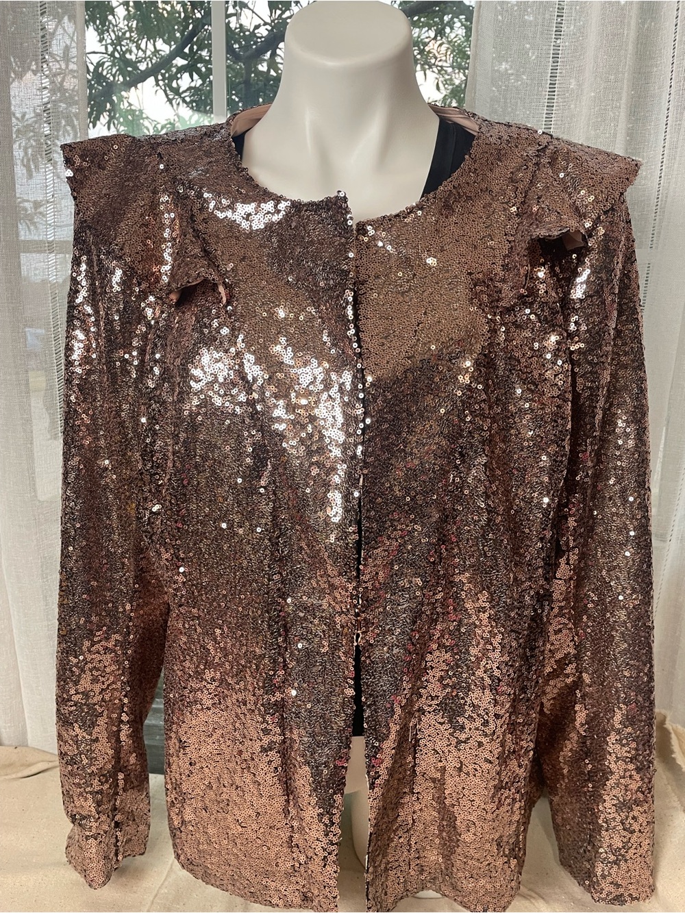 Lane Bryant Rose Gold Sequin Blazer
